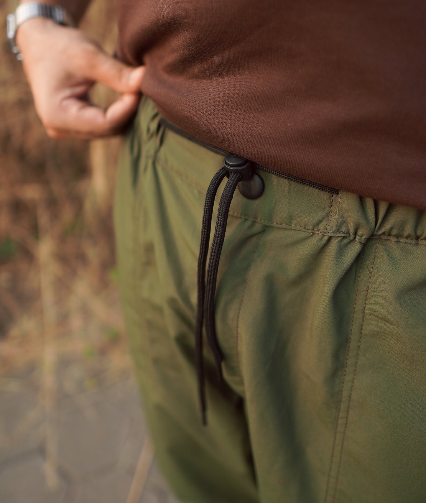 Olive Parachute Pants