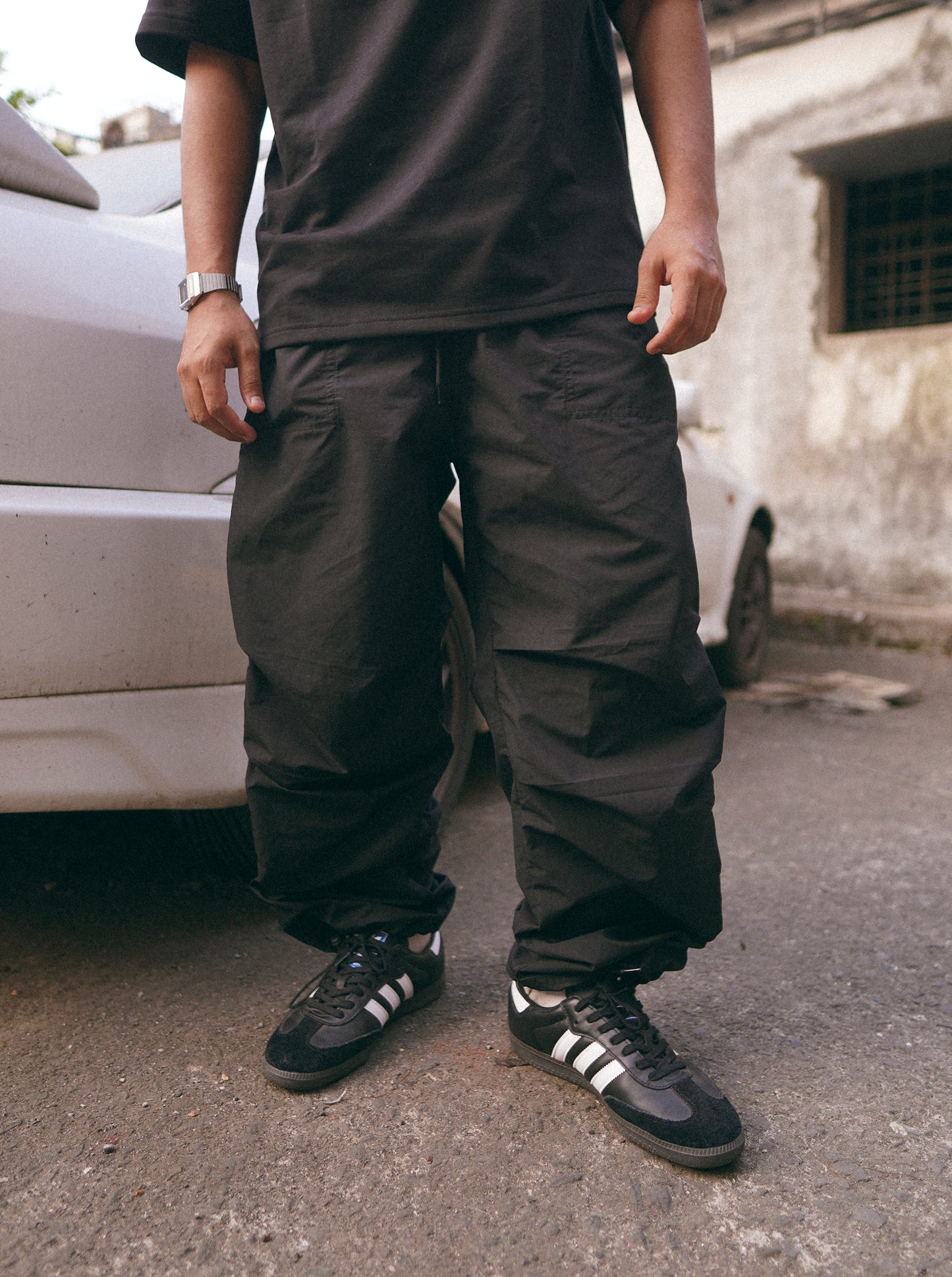 Black Parachute Pants