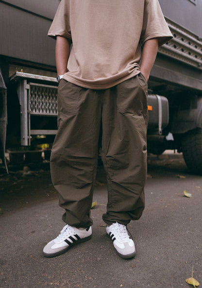 Military Green Parachute Pants